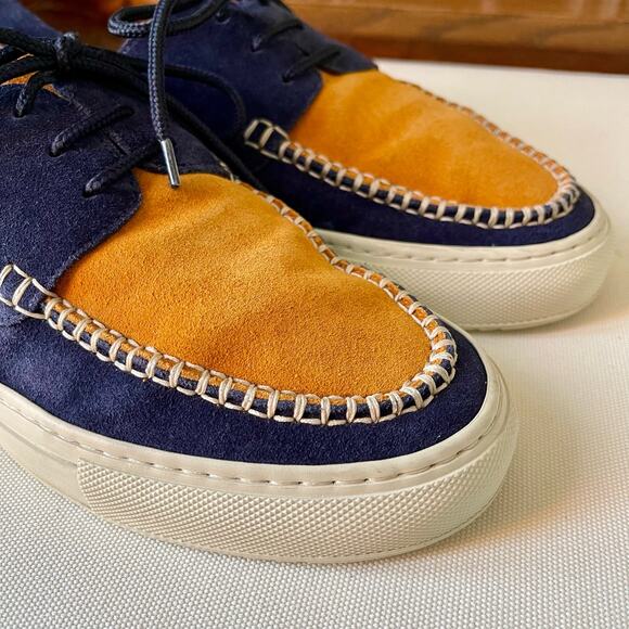 Mr. P Dennis Two-Tone Suede Boat Shoes Made in Italy Sz 6 - Picture 7 of 15